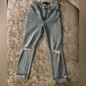 Banana Republic Ultra High Rise Slim Fit Raw Hem